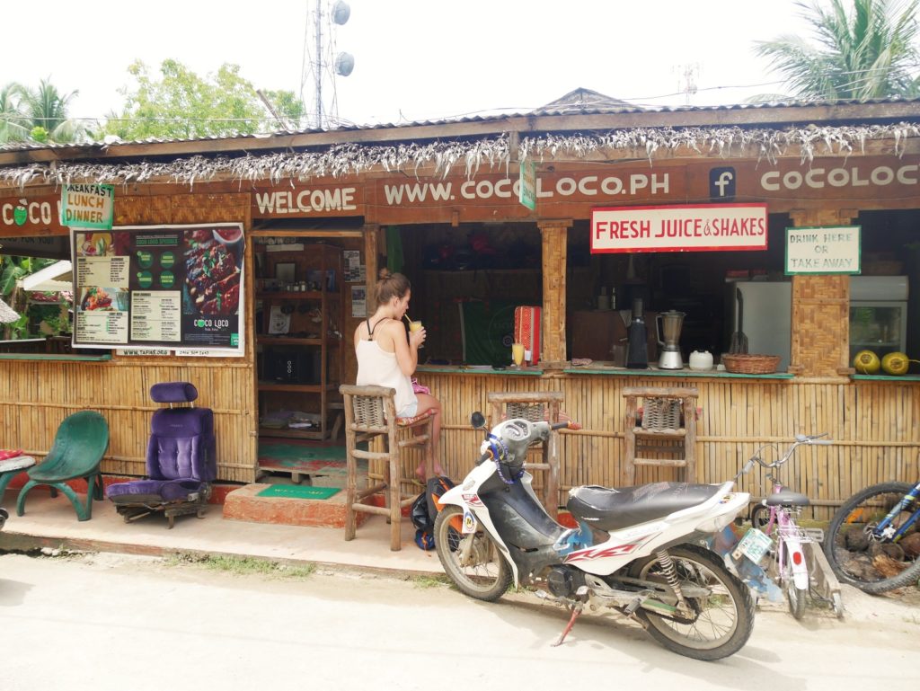 Het restaurant Coco Loco op Bohol in de Filipijnen